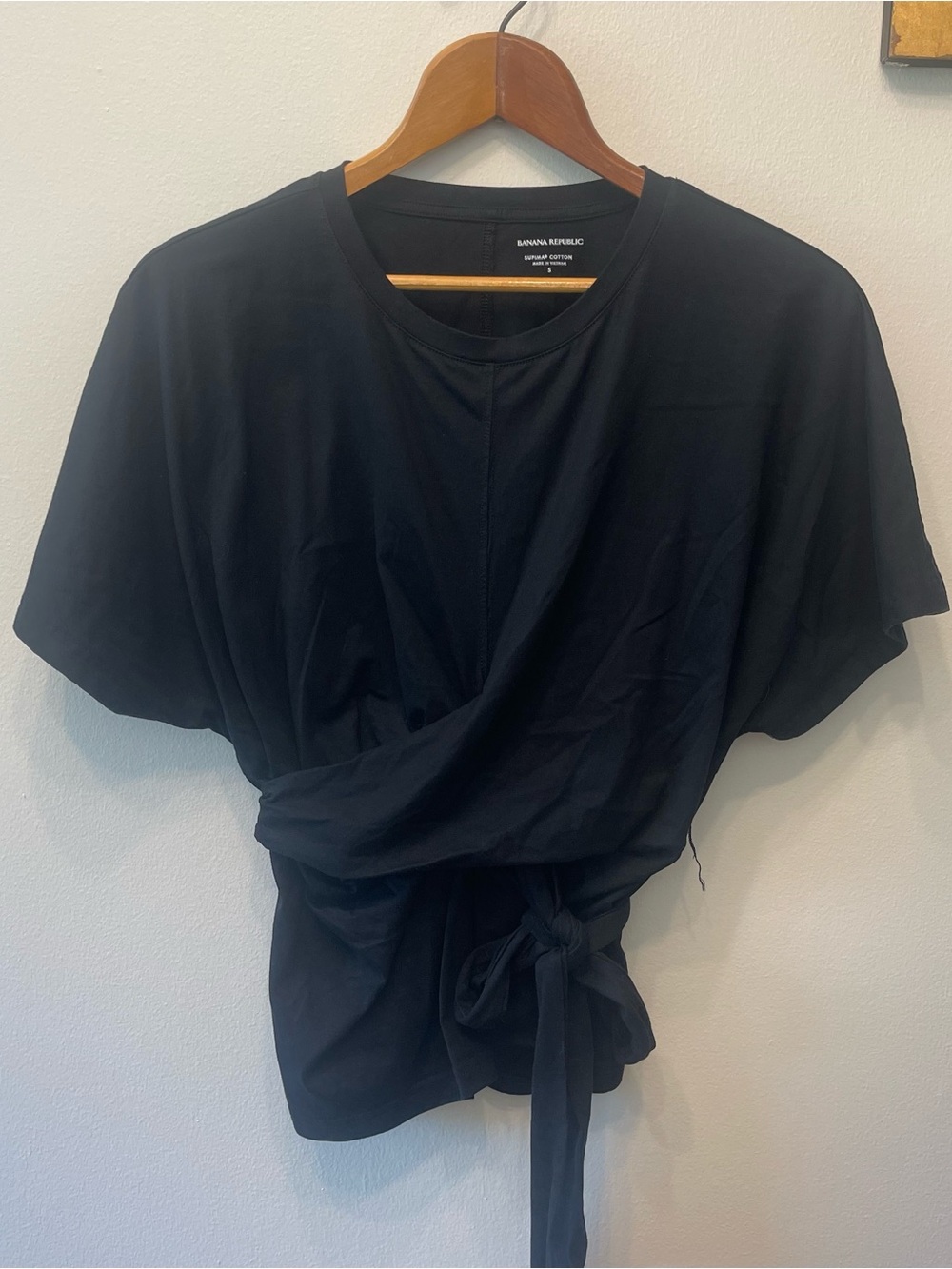 Banana Republic Supima Cotton Wrap Top S